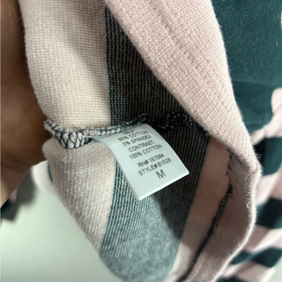 Tuckernuck Women Powder Pink Stripe Cotton Warren Rugby Shirt Medium - Picture 4 of 8